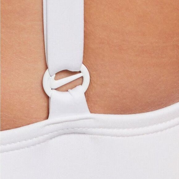 NIKE SWIM EFFORTLESS ESSENTIAL V-NECK ONE-PIECE WOMENS SWIMSUIT White XL New - Picture 4 of 10